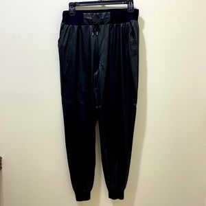 Willow & Clay Faux Leather Joggers, Size S